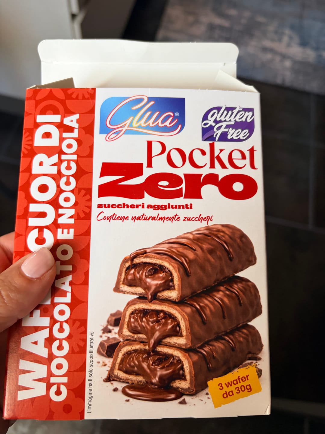 Customer photo review of Pocket Wafer cuor di cioccolato e nocciola