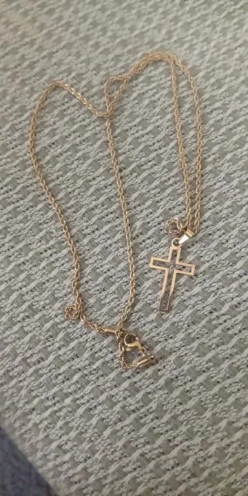Customer photo review of Casual Hollow Cross Necklaces for Men Boys,Waterproof Stainless Steel Cross Pendant Necklace,Religious Faith Prayer Jewelry Gift