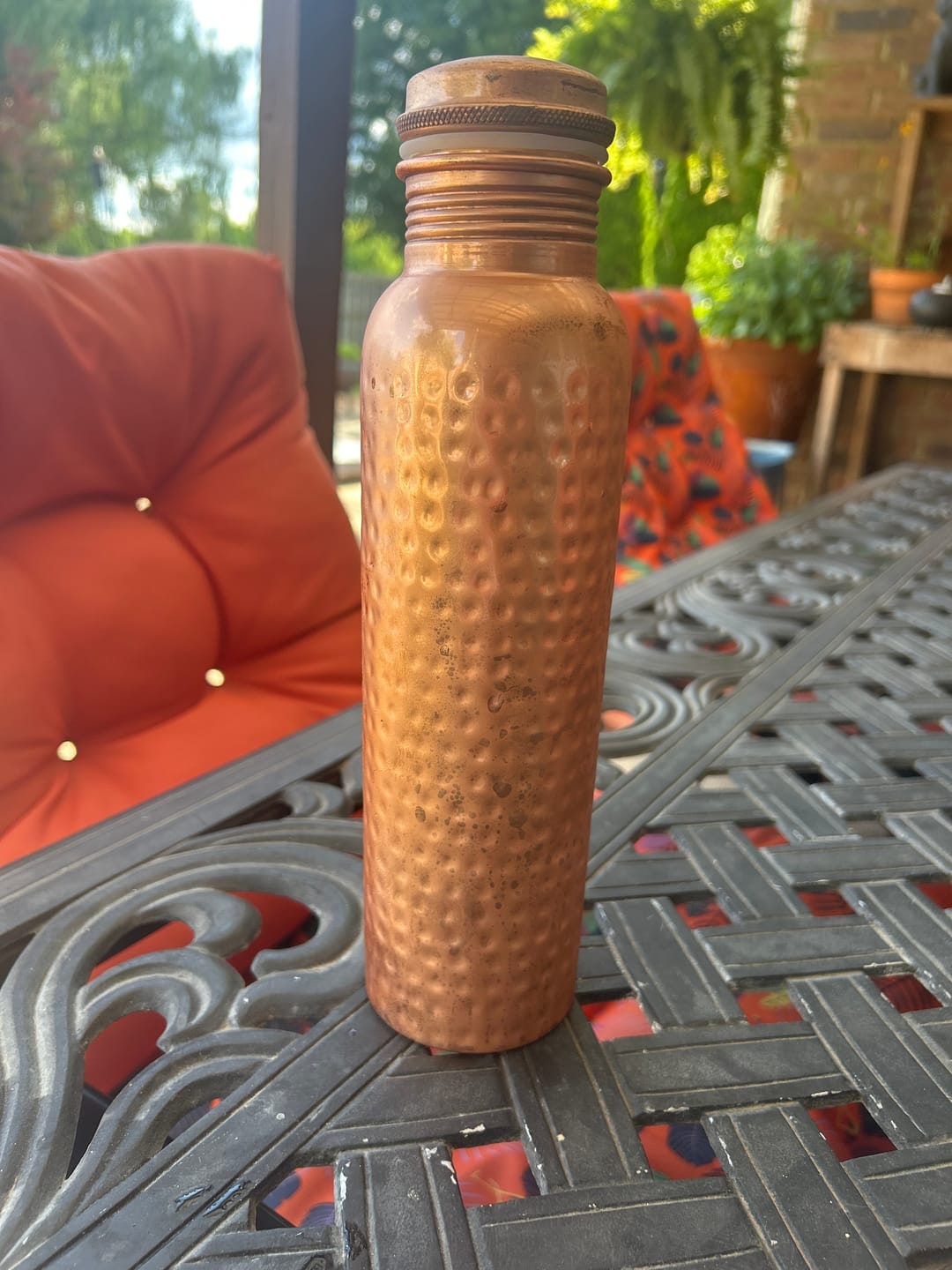 Customer photo review of Certified Ayurveda® Pure Copper Water Bottles - V2 Hand-Hammered Edition