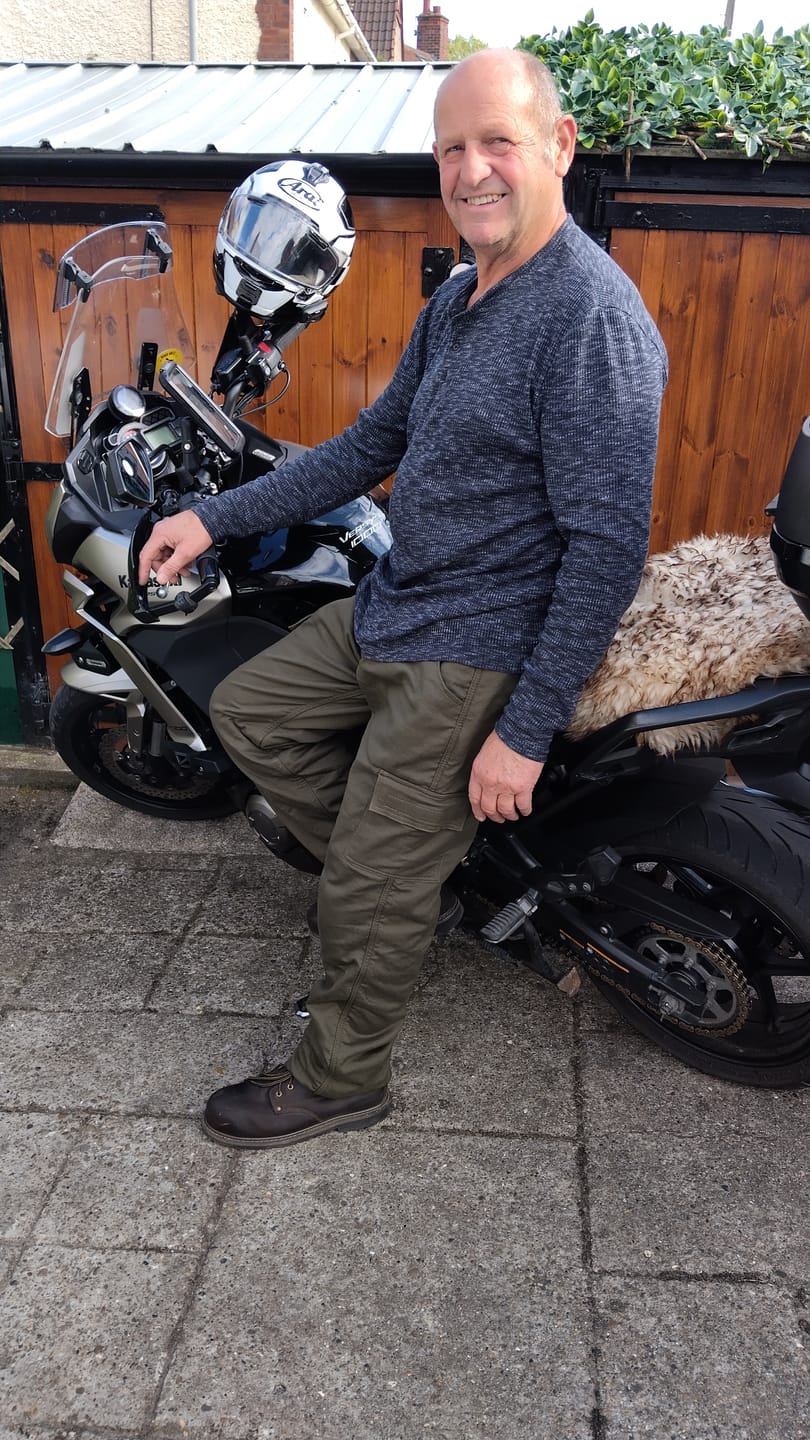Customer photo review of Men's AA-rated Cargo Motorcycle Trousers