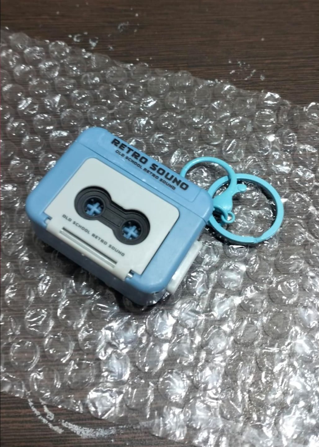 Customer photo review of Retro Voice Recorder Keychain