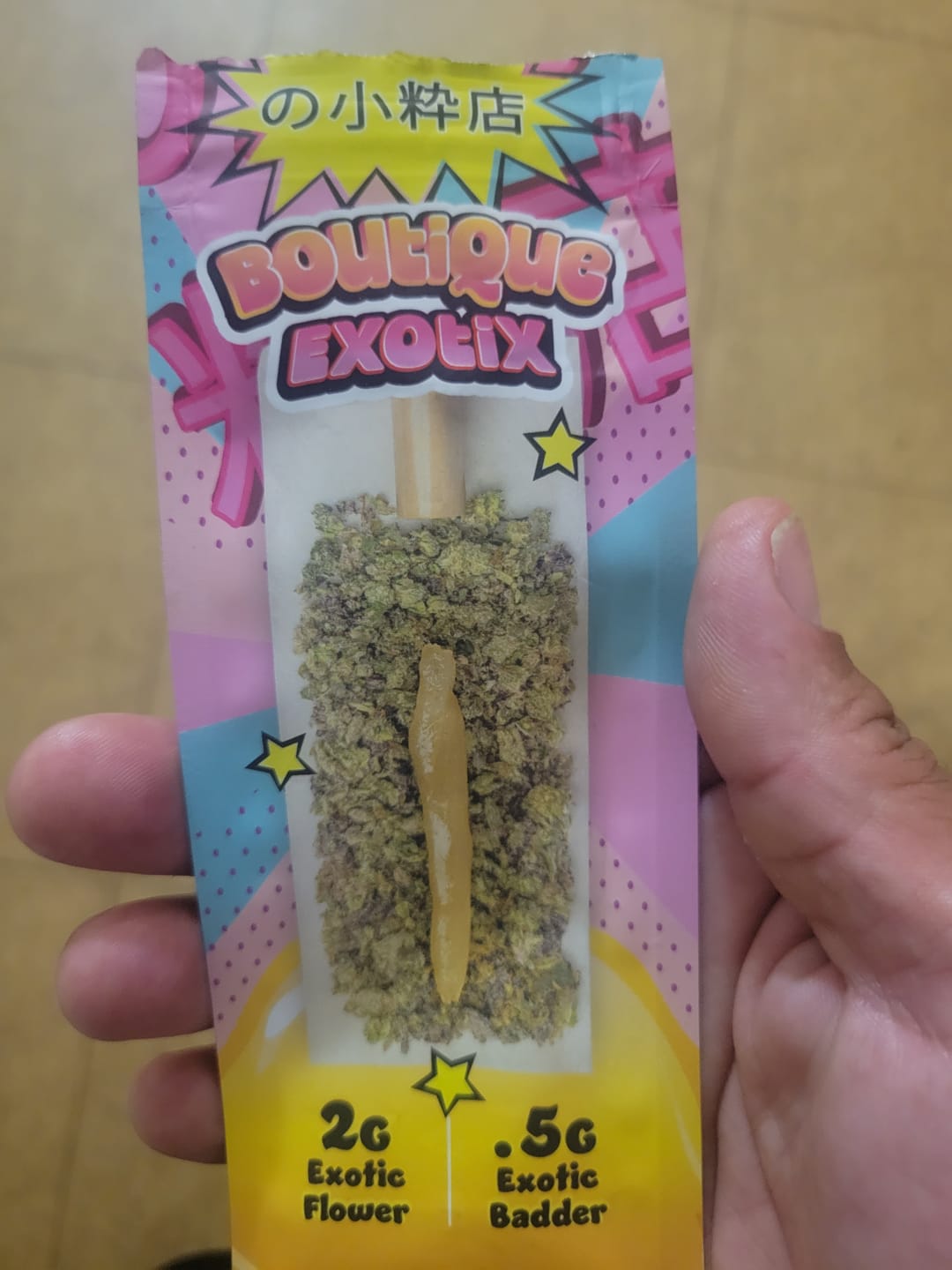 Customer photo review of Boutique Exotics - Jelly Roll - 2.5G Pre-Roll