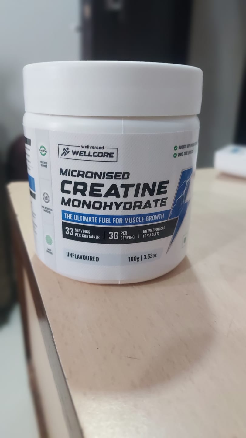 Customer photo review of Wellcore - Micronised Creatine Monohydrate (100g, 33 Servings)