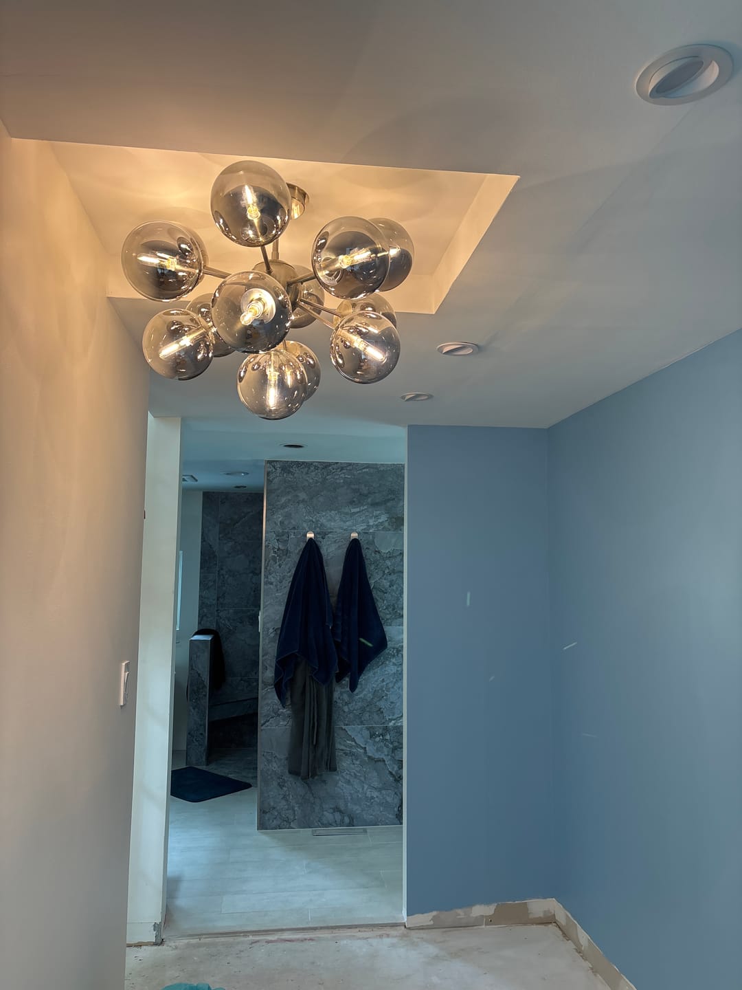 Customer photo review of Glam Dark Pearl Sputnik Smoked Glass Bubble Chandelier Light Fixture