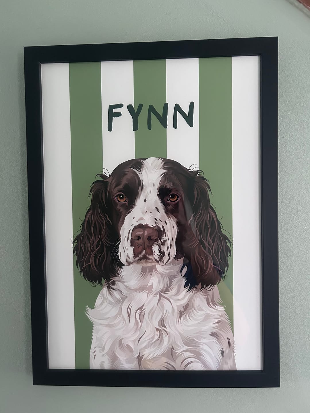 Customer photo review of Stripy | Custom Pet Portrait