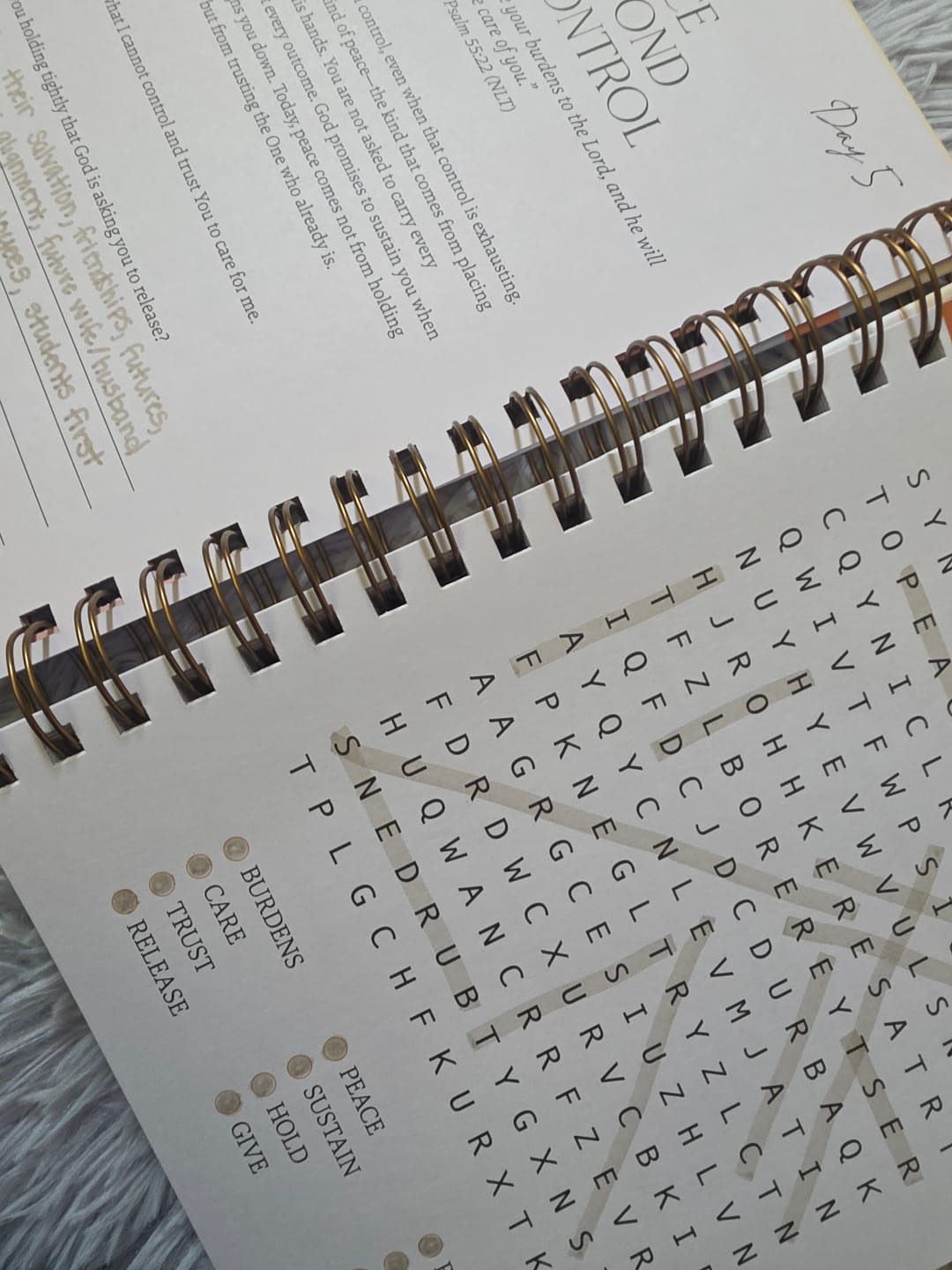 Customer photo review of Be Still: Word Search Devotional for Peace & Rest in God