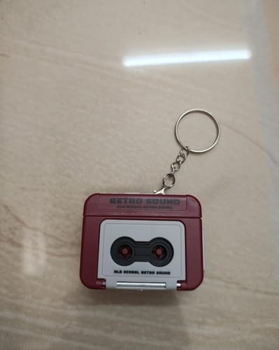 Customer photo review of Retro Voice Recorder Keychain