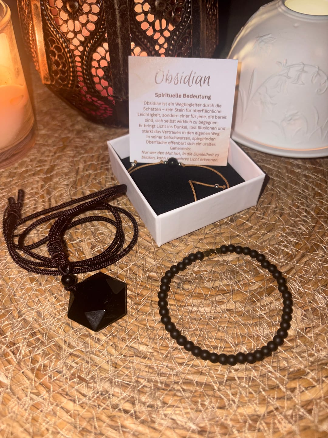 Customer photo review of Obsidian Anti-Negativität Set
