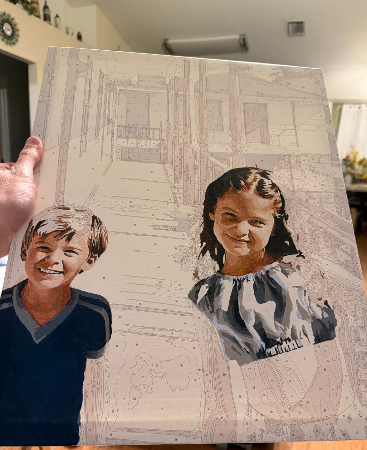 Customer photo review of Custom Paint By Numbers Kit