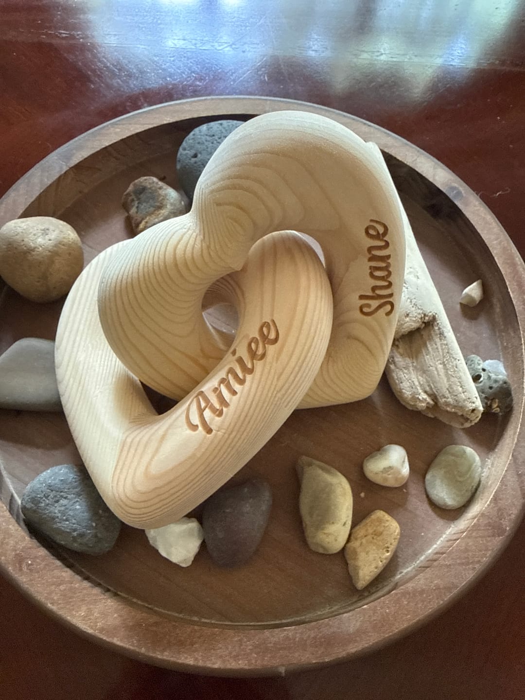 Customer photo review of Romantic Couple - Personalized Infinity Heart Sculpture