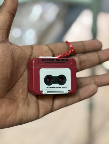 Customer photo review of Retro Voice Recorder Keychain