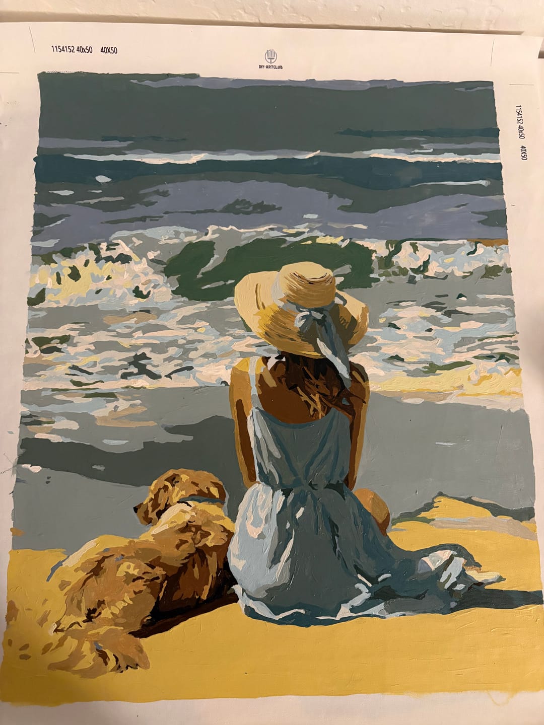 Customer photo review of Waves of Calm | Paint by Number