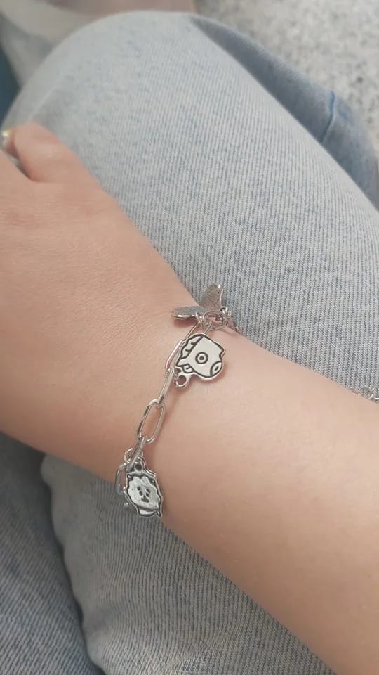 Customer photo review of BT21 Metal Charm Bracelet - BTS