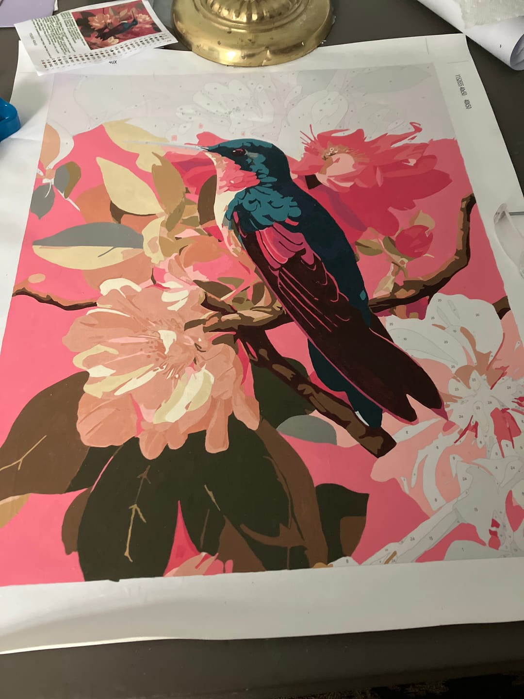 Customer photo review of Botanical Bird | Paint by Number