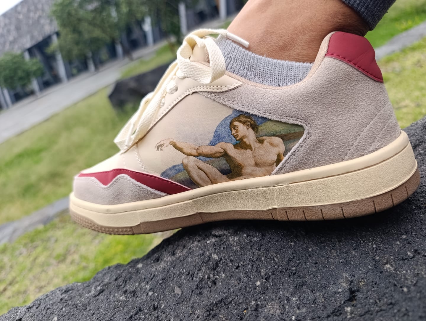 Customer photo review of The Creation of Adam Sneakers