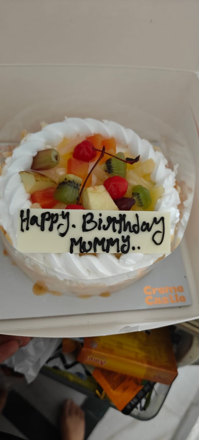 Customer photo review of Fresh Fruit Cake