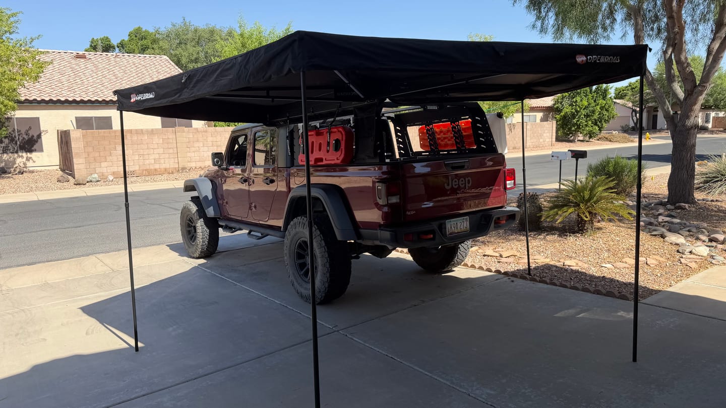 Customer photo review of OPENROAD 270 Free Standing Awning for Camping-Trail Series