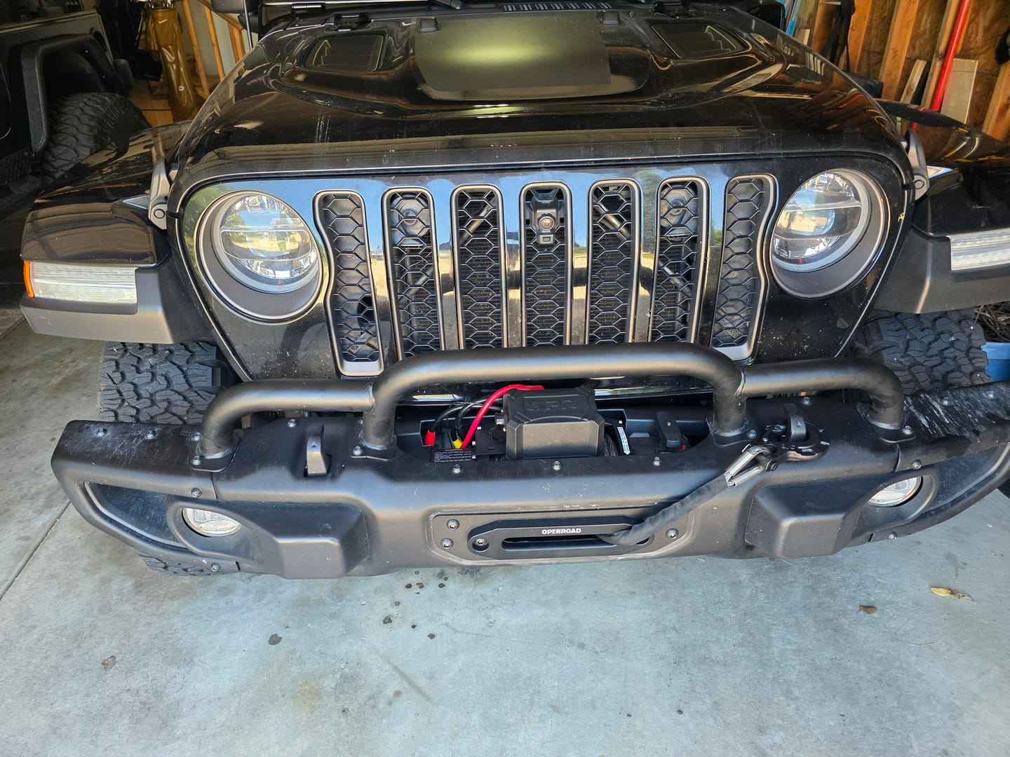 Customer photo review of OPENROAD 13,500lbs electric winch with Synthetic Rope - Panther Series 3S