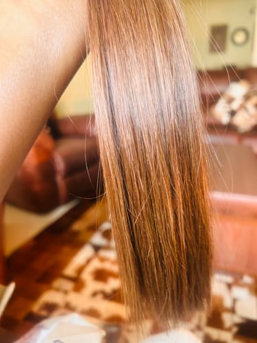 Customer photo review of Vietnamese Super Double Drawn Bone Straight Ombre Chocolate Brown Bundles