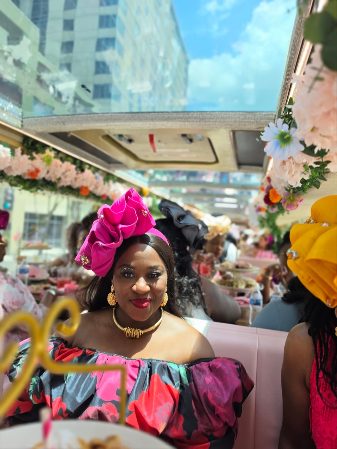 Customer photo review of The Duchess Silk Fascinator