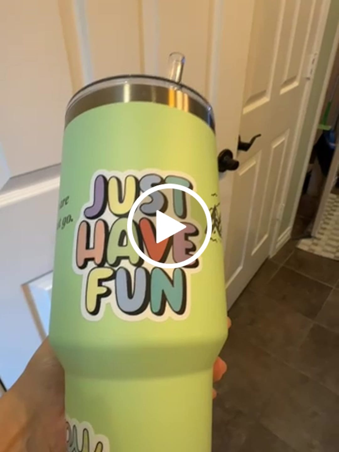 Customer video review of Just Have Fun Multicolor Aesthetic Sticker
