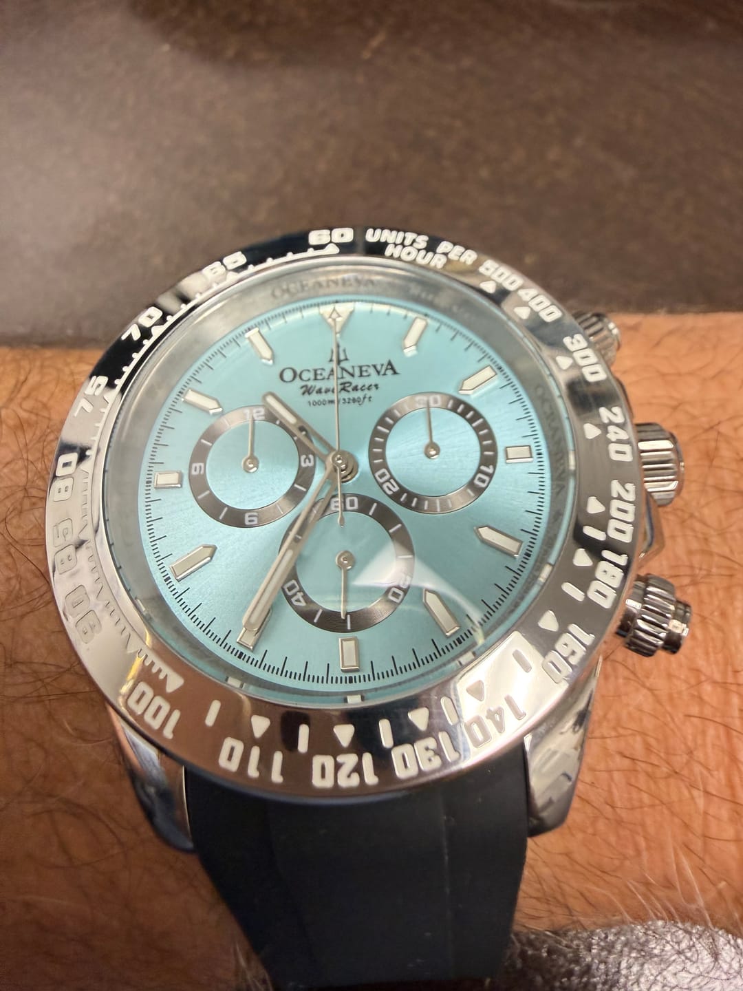 Customer photo review of Oceaneva WaveRacer 1000m Mechanical Chronograph Automatic Grade 5 Titanium Watch Mint