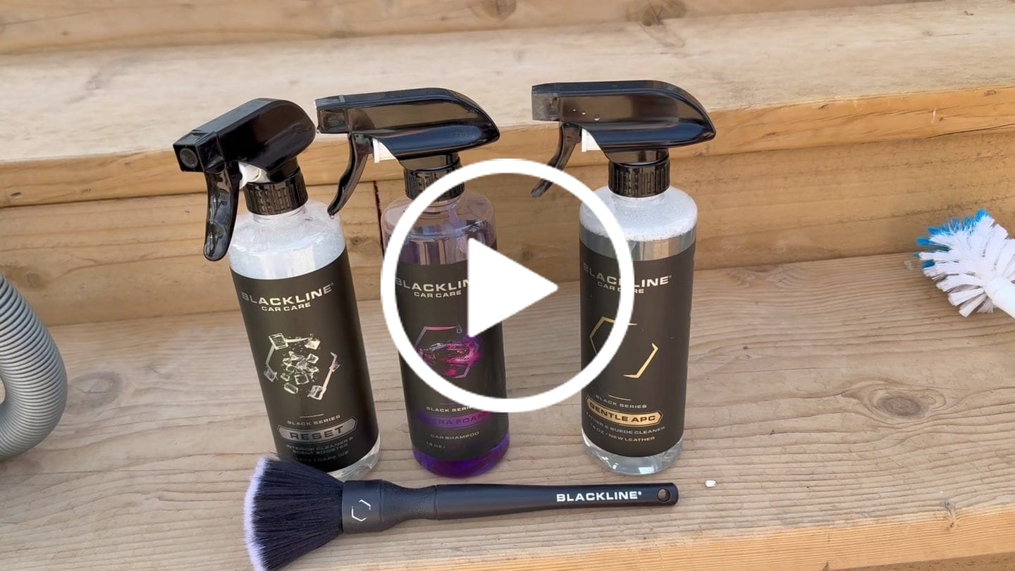 Customer video review of BLACKLINE® RESET INTERIOR CLEANER & SCENT BOOSTER