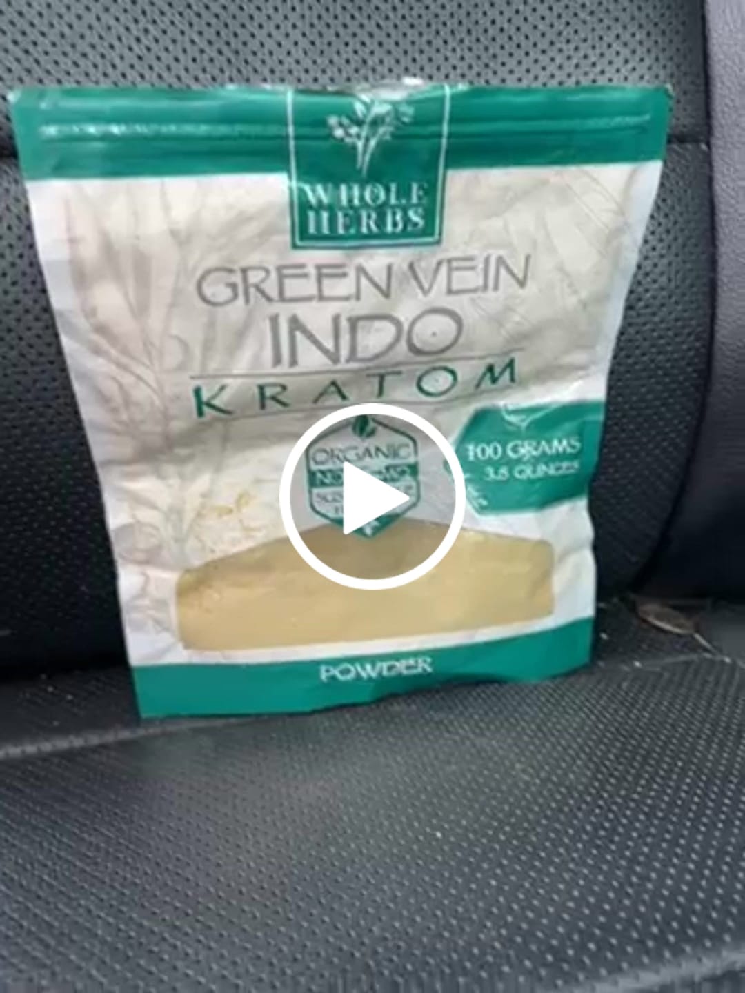 Customer video review of Whole Herbs Green Vein Indo Kratom Powder