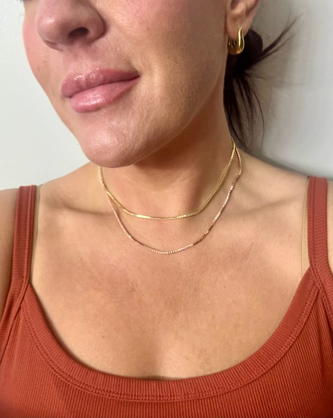 Customer photo review of Micro Tennis Chain - Gold