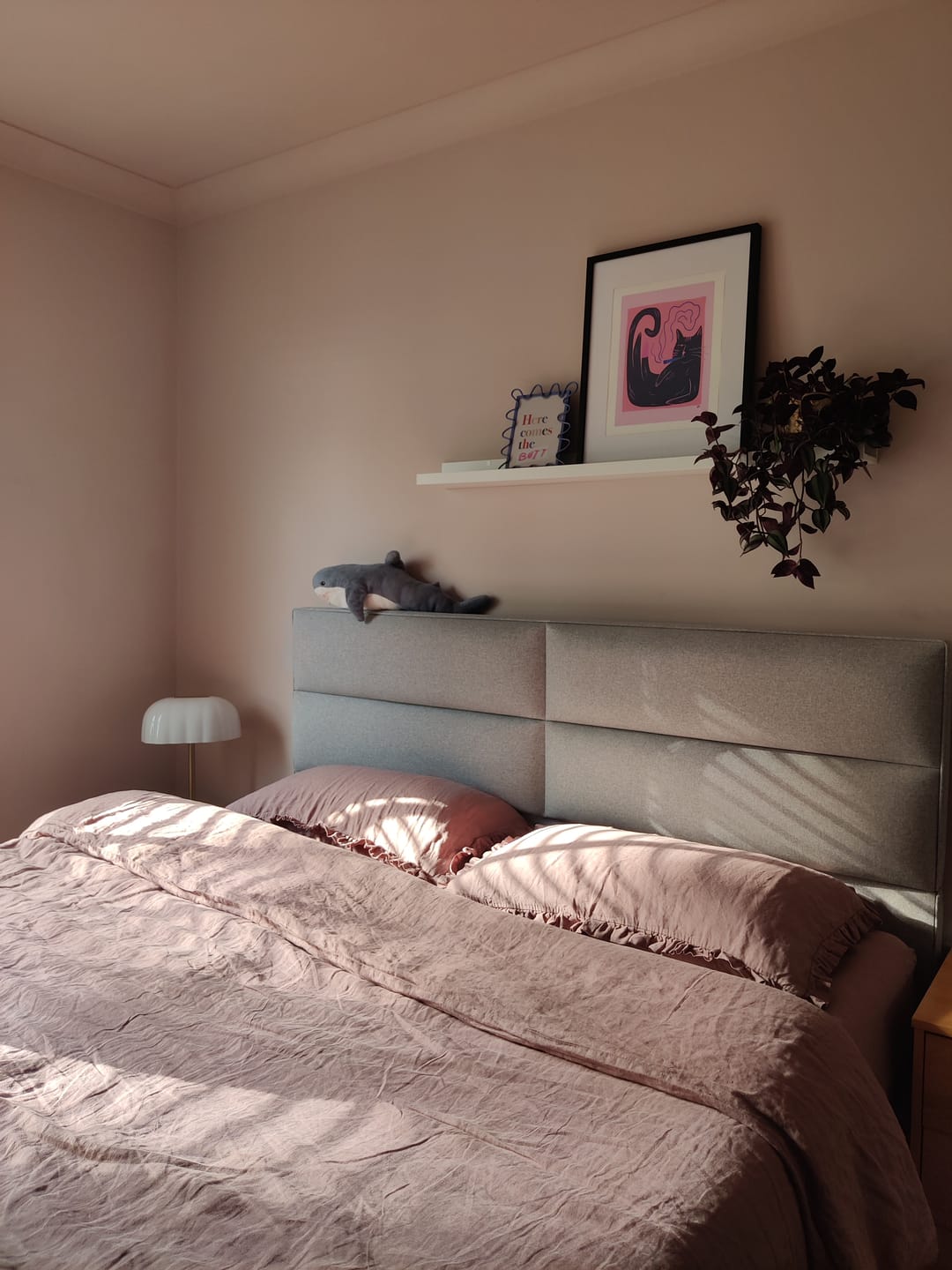 Customer photo review of Ashes of Roses Linen Duvet Cover