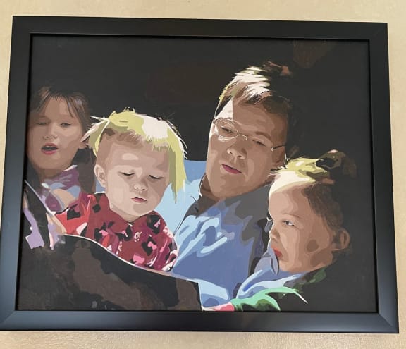 Customer photo review of Custom Paint By Numbers - Personalized Portraits Art