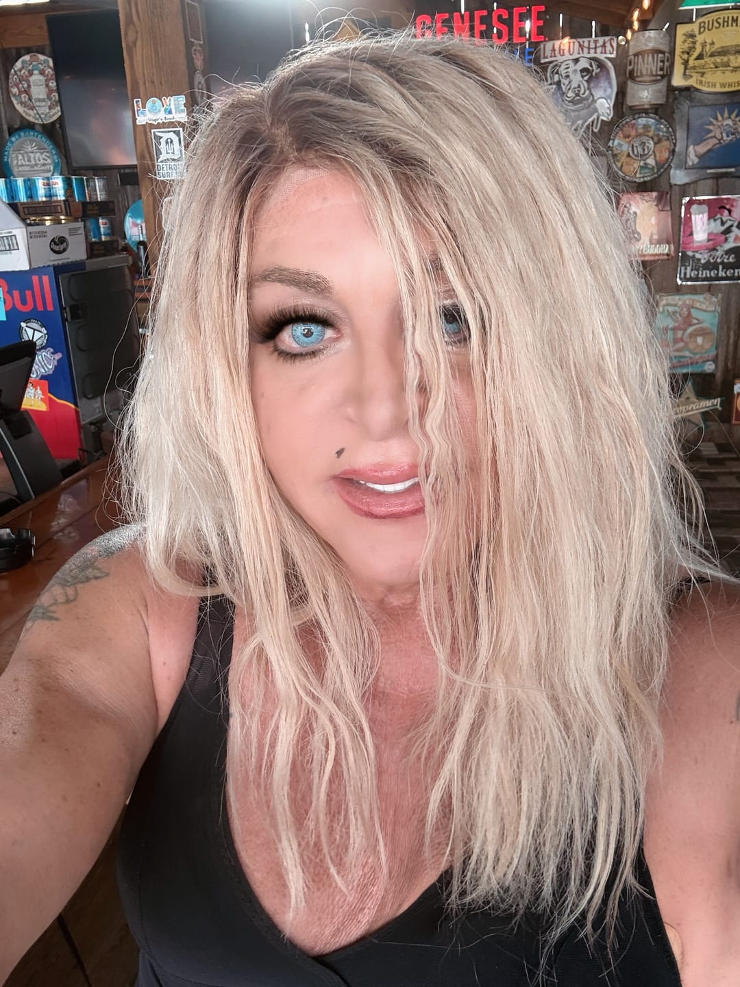 Customer photo review of New York Blue Prescription Colored Contact Lenses