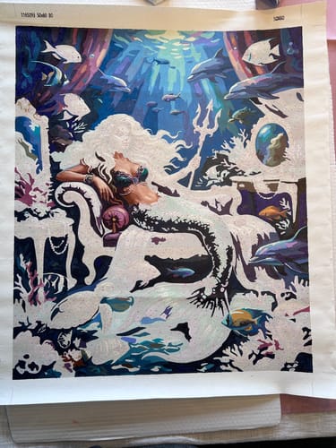 Customer photo review of Mermaid Underwater Throne (80 Colors)