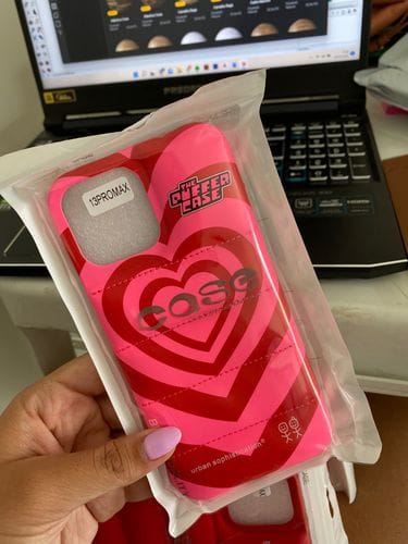 Customer photo review of Love Is Love Puffer Case