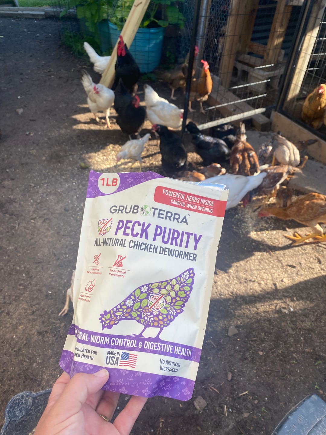 Customer photo review of Peck Purity Daily Digestive Defense for Flock Strength