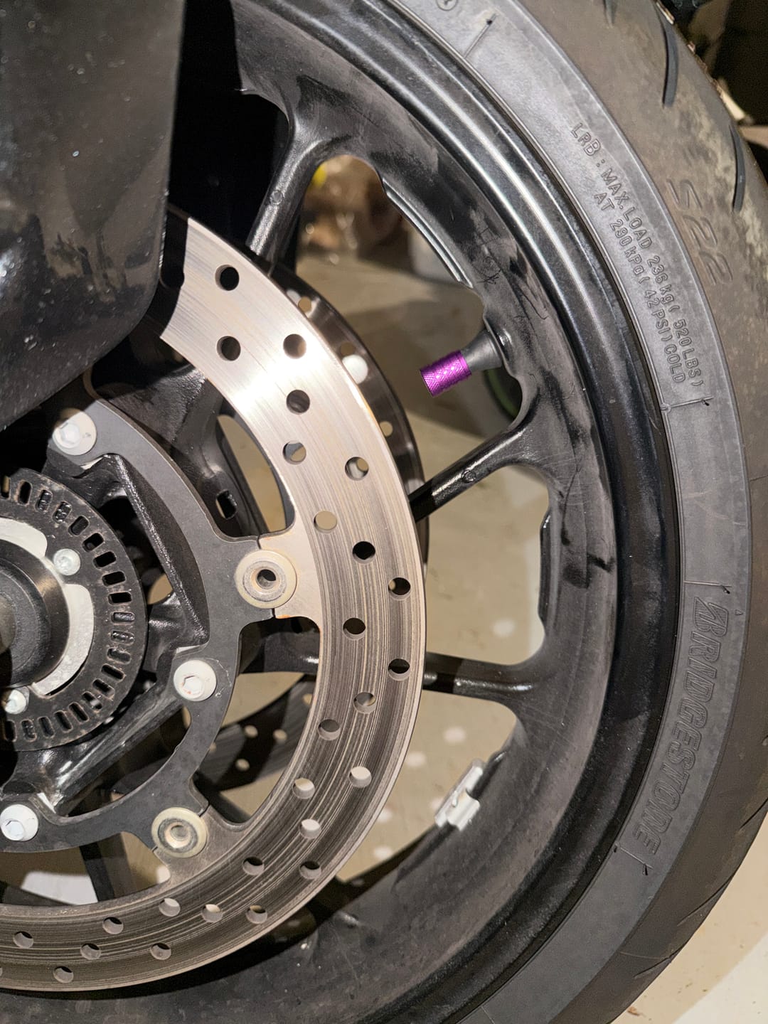 Customer photo review of 80Eighty® Purple Valve Stem Caps