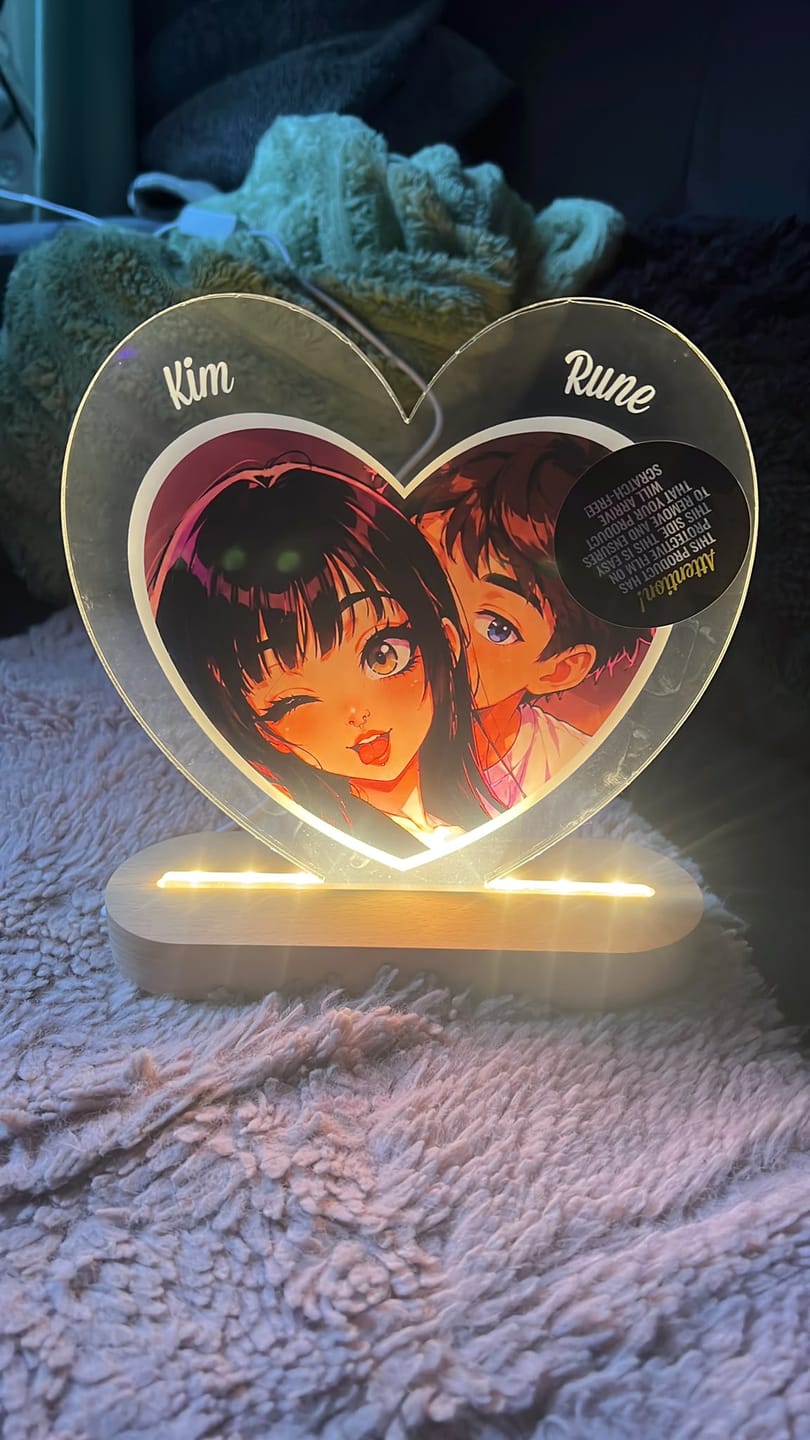 Customer photo review of Foto auf Herz-LED-Lampe