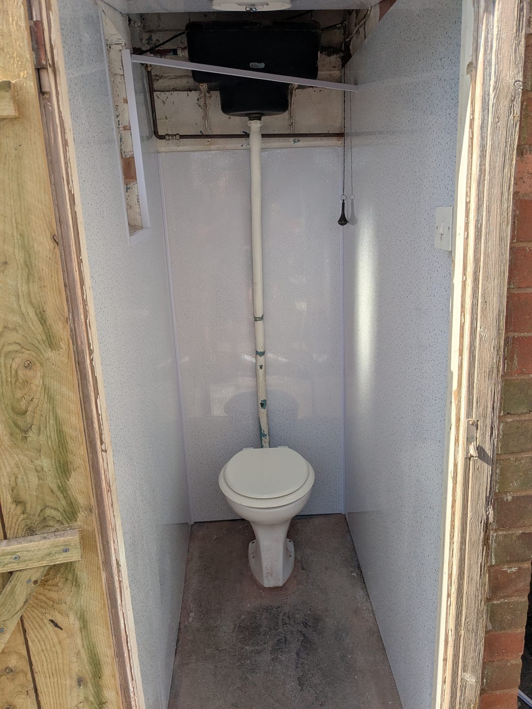 Customer photo review of Premium White Sparkle Gloss Shower Wall Panel – 1M x 2.4M