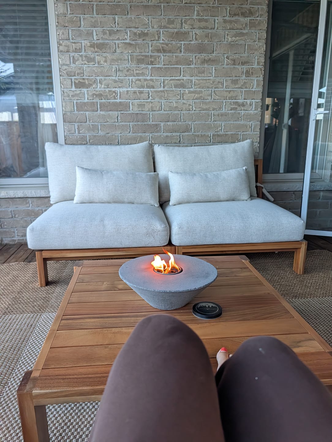Customer photo review of Concrete Cone Fire Pit