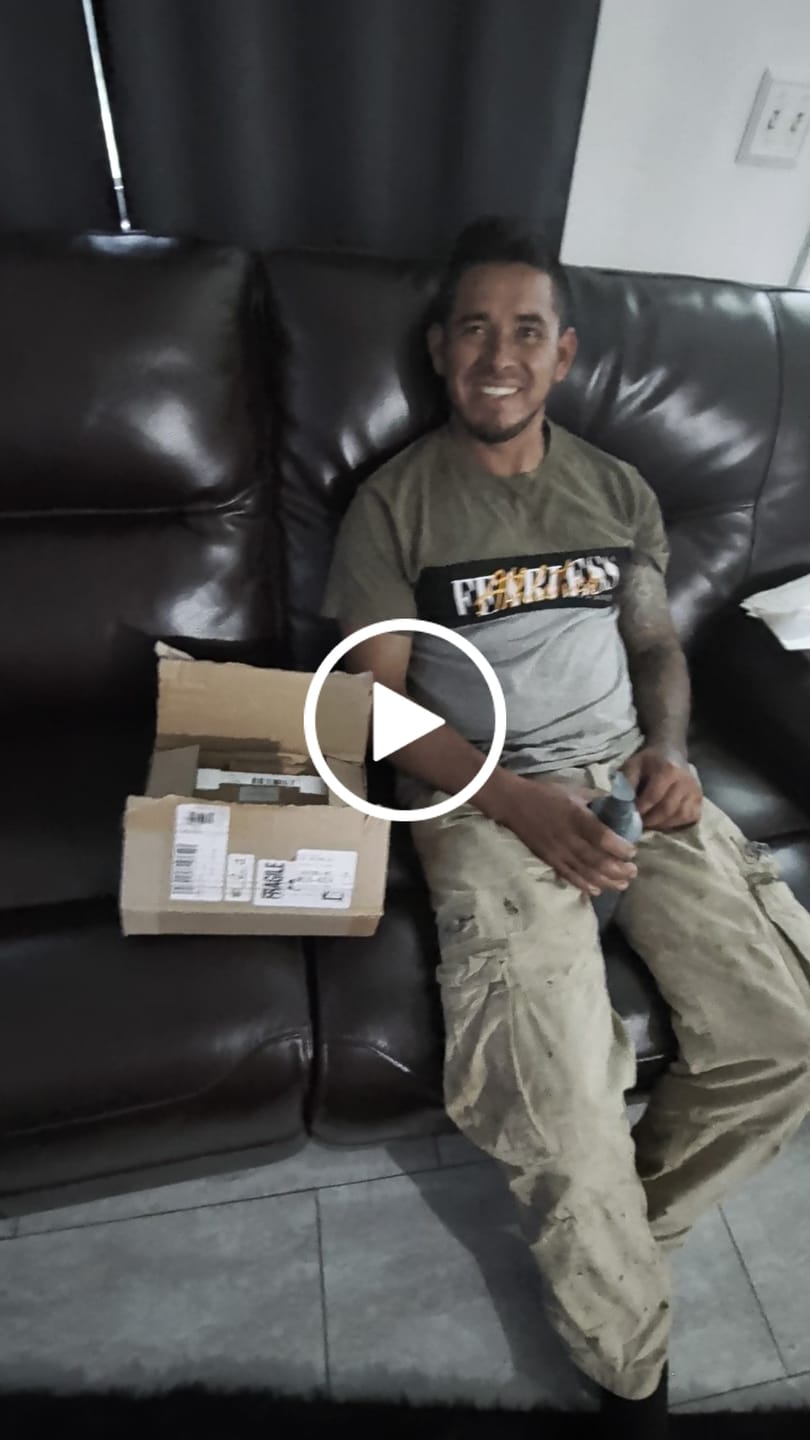 Customer video review of Watercolor Memorial Portrait