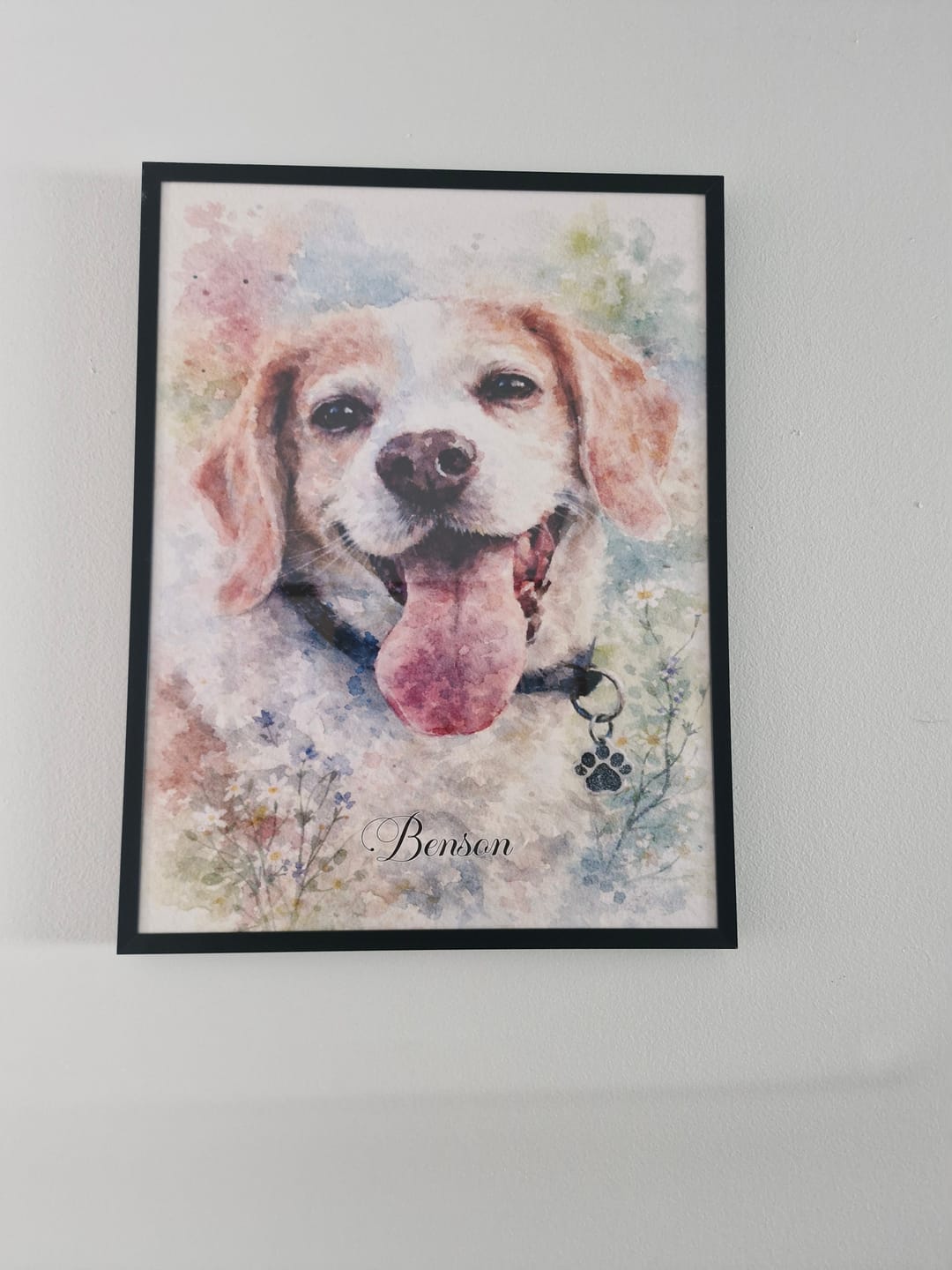 Customer photo review of Personalised Poster With Dog or Cat - Watercolour