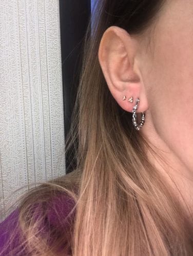 Customer photo review of Alice Hoop Earrings
