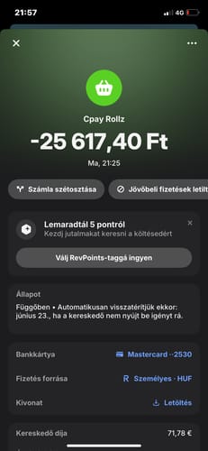 Customer's screenshot of a payment app showing a transaction for their order of Biscotti Mintz.