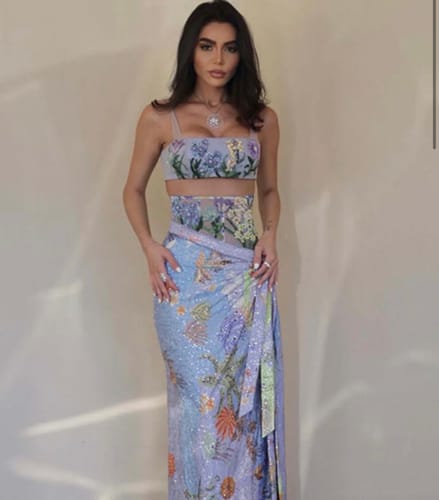 Customer photo review of Cher Look Corseted Belt Drape Set