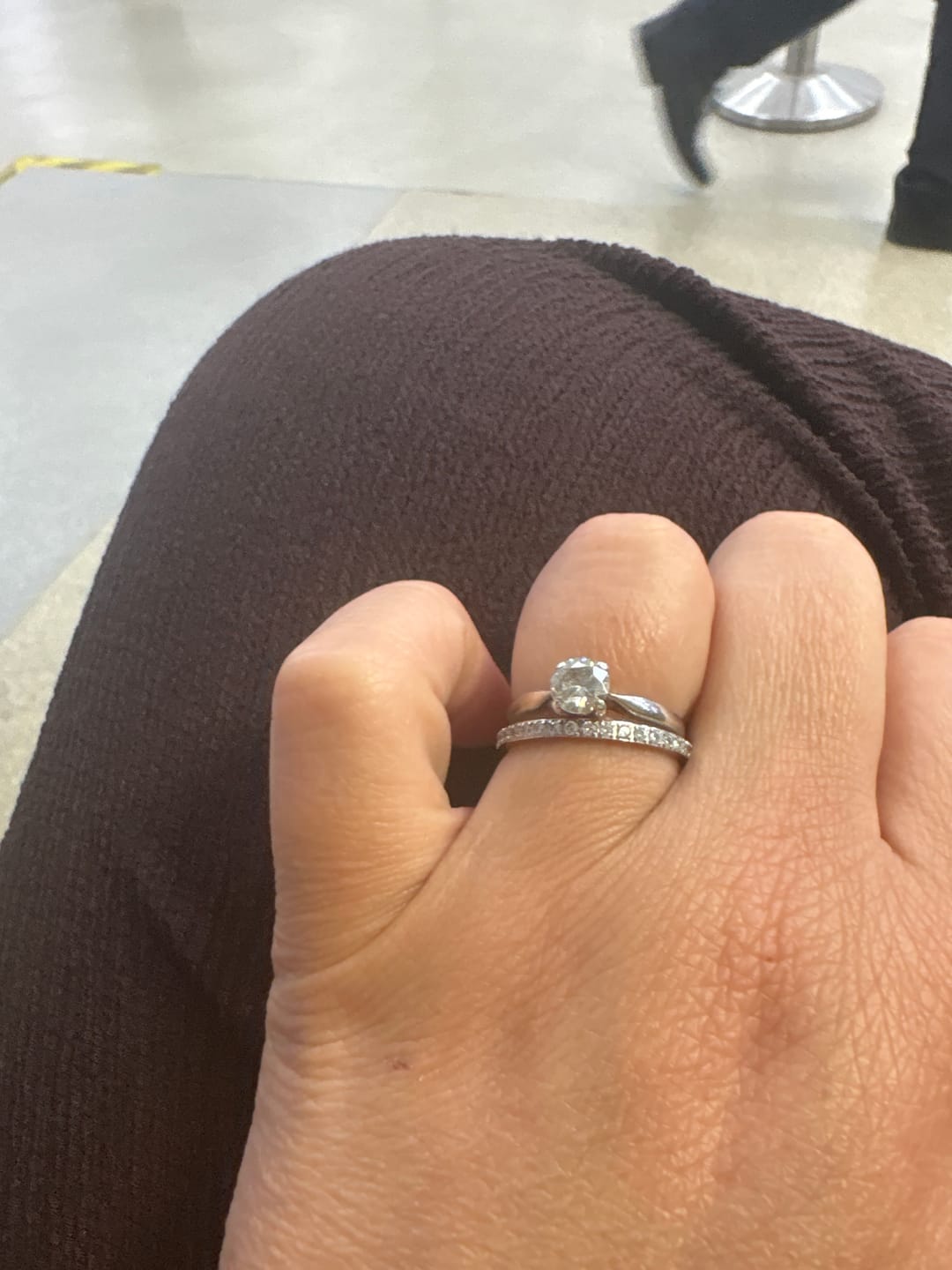 Customer photo review of White Gold 2mm Full Glitz Ring