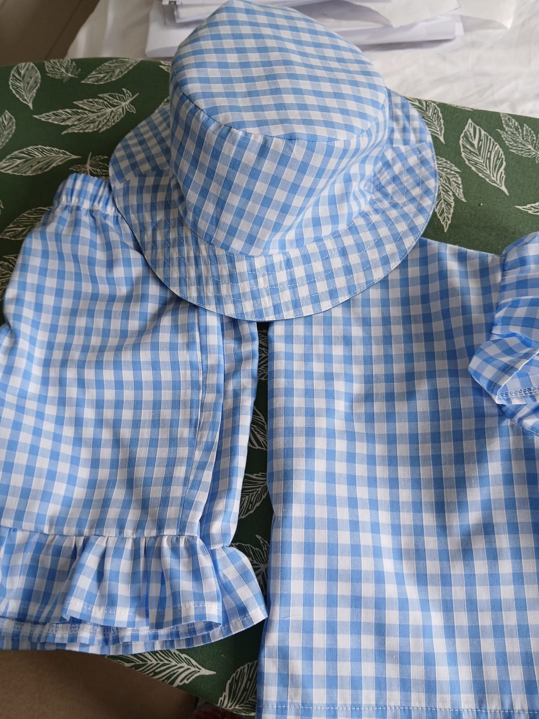 Customer photo review of 1/4 inch Gingham Polycotton Fabric