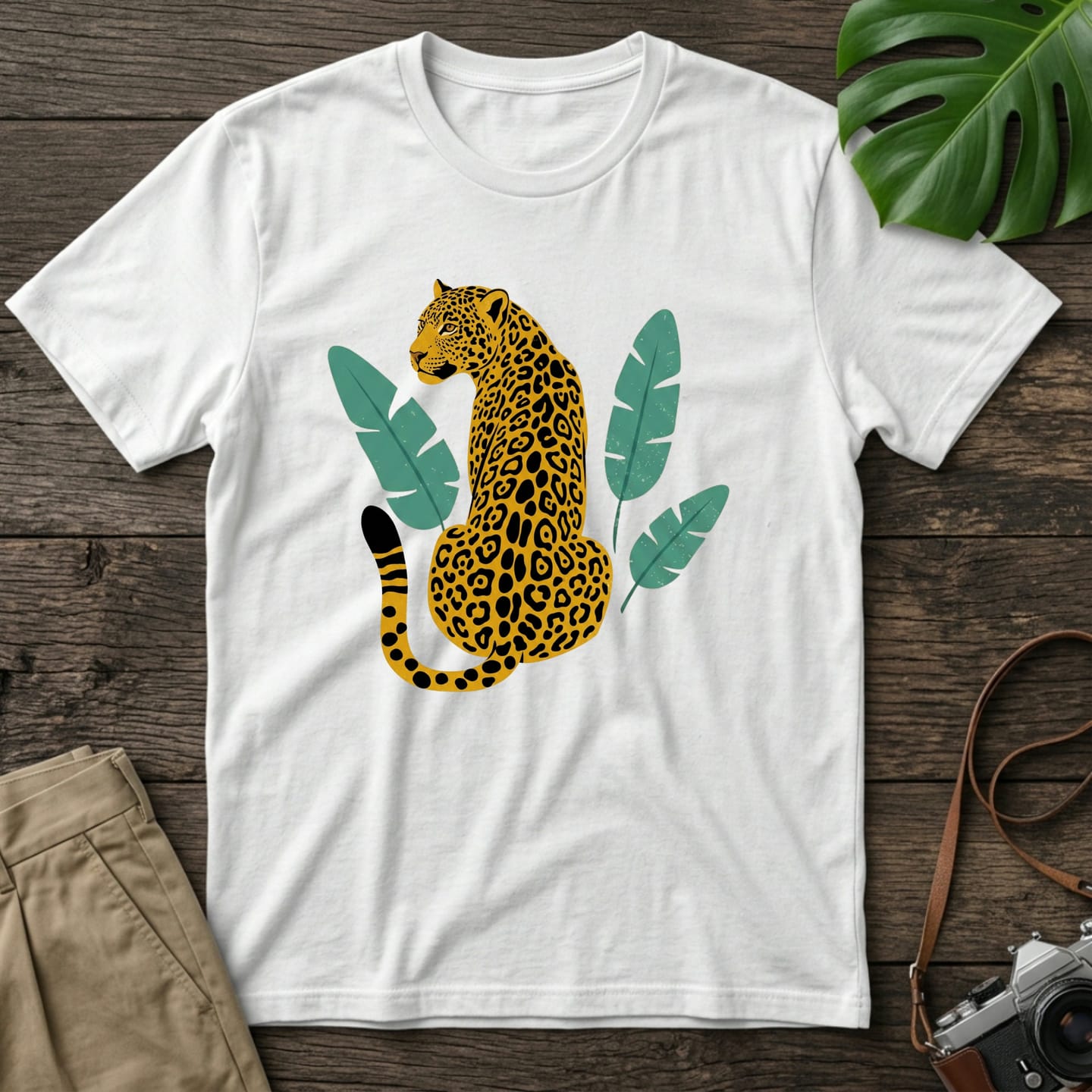 Customer photo review of Jaguar Leaves Organic T-Shirt