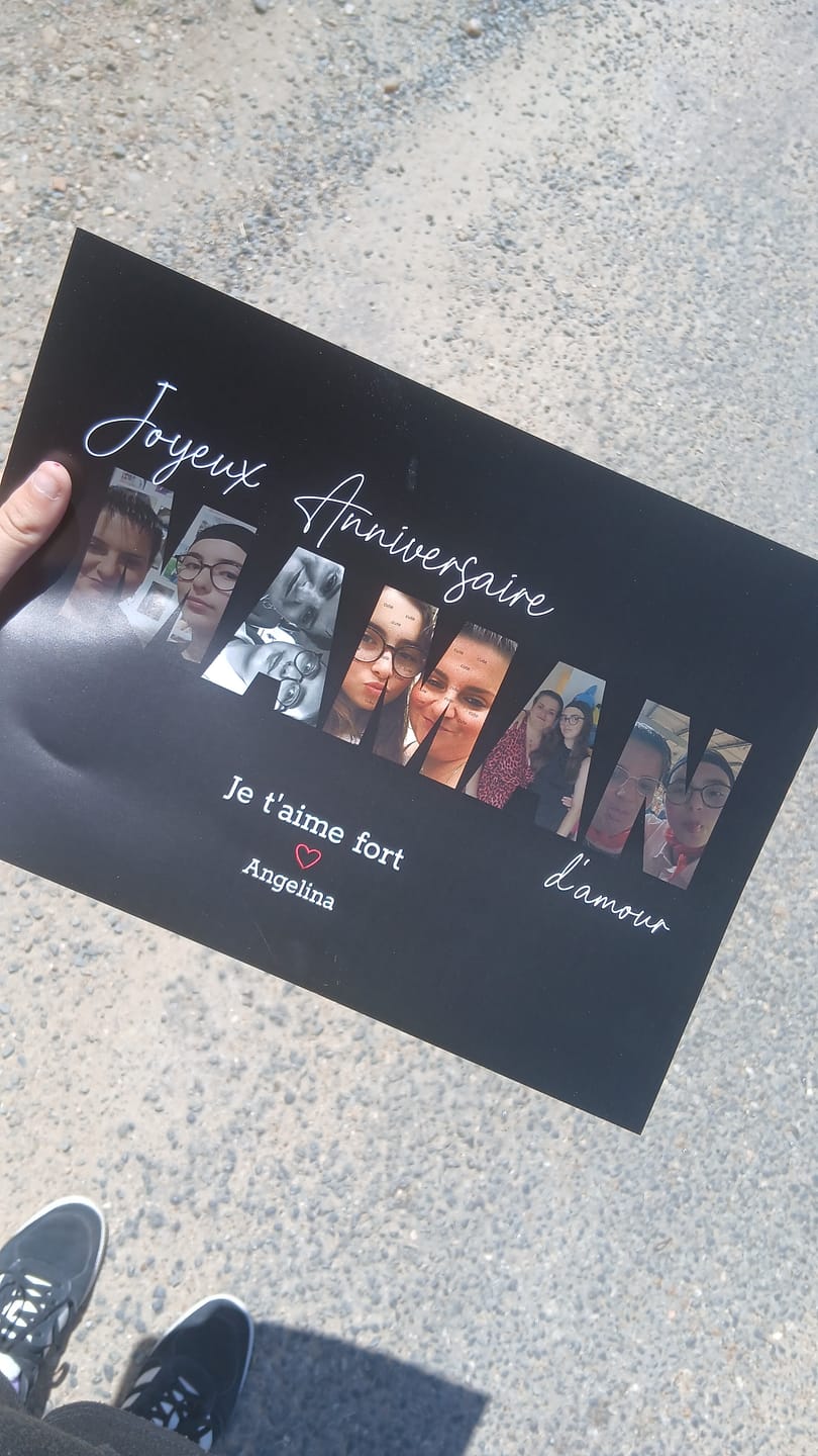 Customer photo review of Joyeux Anniversaire Maman - Affiche Personnalisée