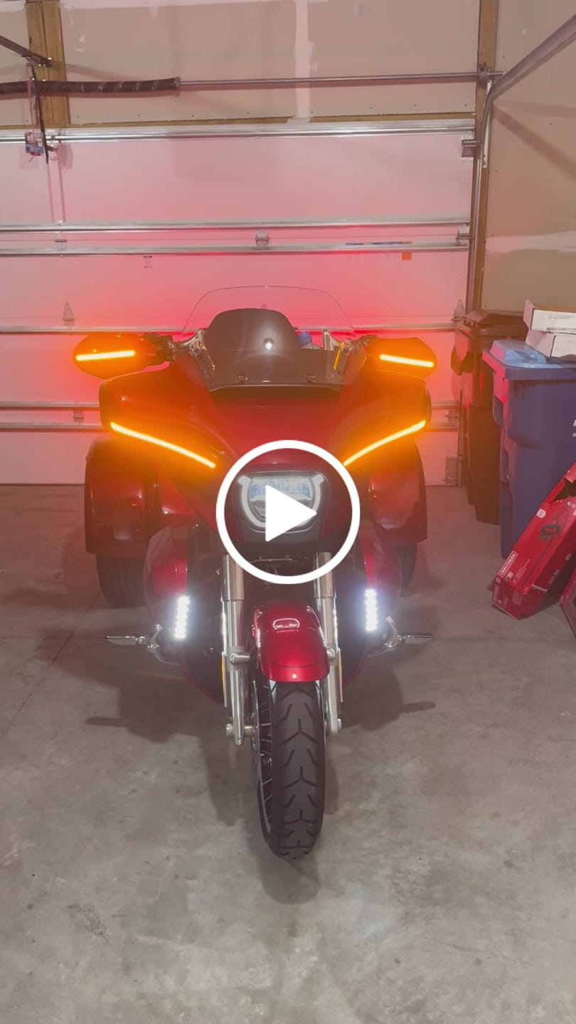 Customer video review of Color Matched hand guard with LED for Touring & Softails fit for 2009-2026