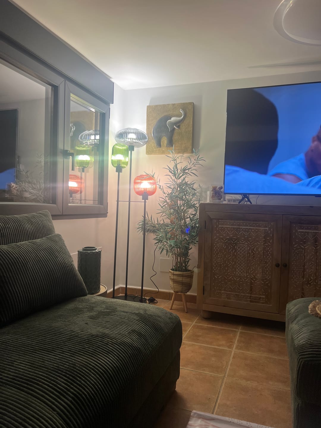 Customer photo review of Lampadaire en verre vintage CRISTALI | 3 luminaires à personnaliser